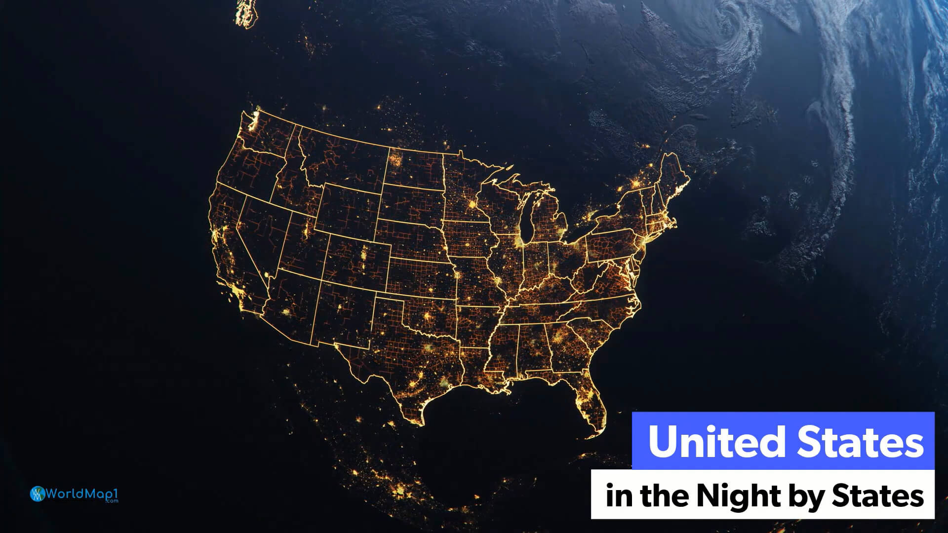 US in the Night by States